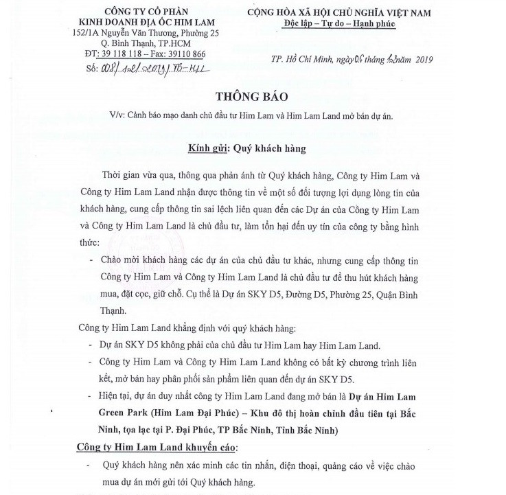 Doanh nghiệp địa ốc bị mạo danh để rao bán căn hộ ở Sài Gòn Doanh nghiep dia oc bi mao danh de rao ban can ho o Sai Gon