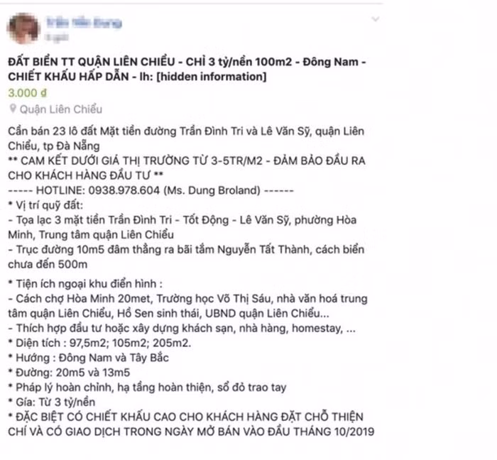 Da Nang canh bao nguoi dan khong mua, dat coc cac du an khong phep, sai phep