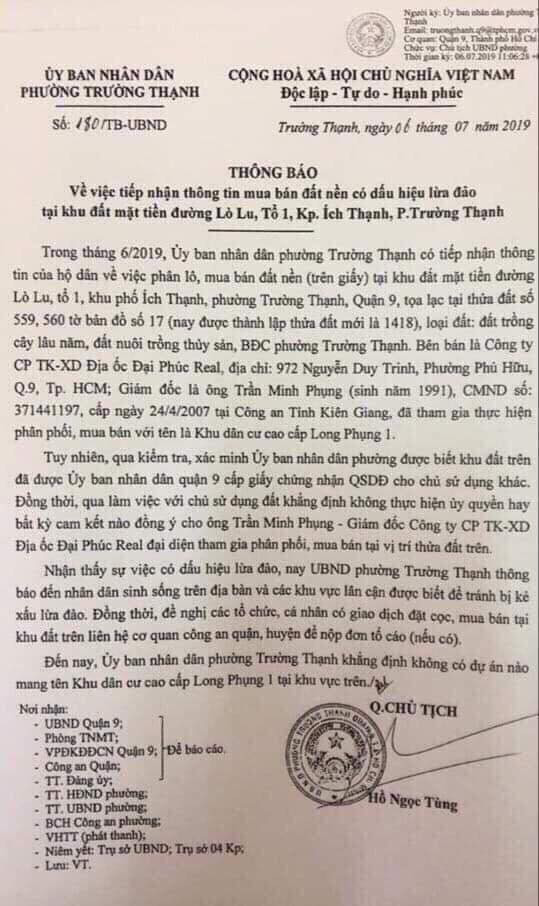 Cảnh báo 2 dự án bất động sản có dấu hiệu lừa đảo ở Sài Gòn Canh bao 2 du an bat dong san co dau hieu lua dao o Sai Gon
