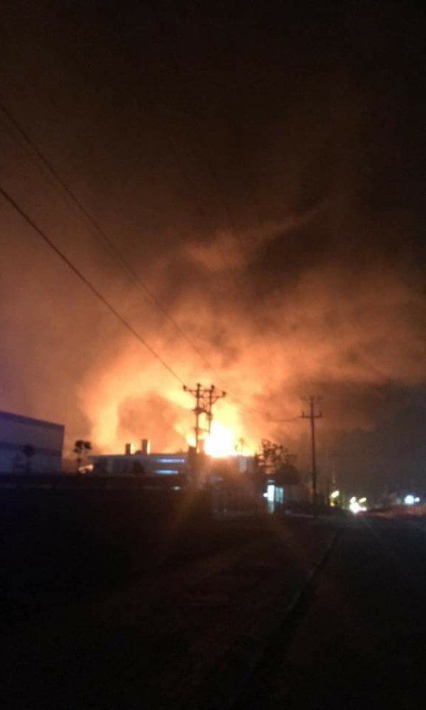 Như Kiến Thức đã đưa tin, vụ cháy ở khu công nghiệp Thụy Vân xảy ra vào khoảng 23h30 ngày 13/6.