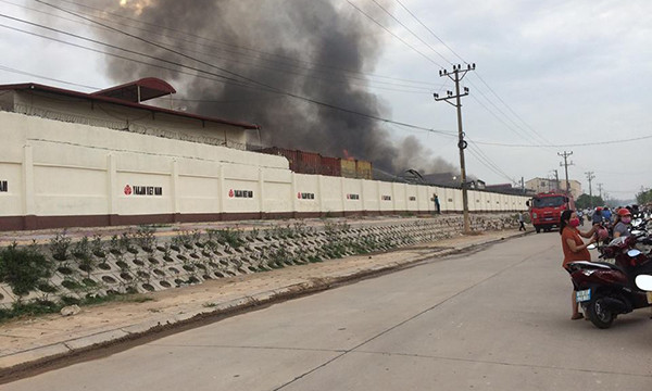 Hiện nguyên nhân cháy ở KCN Thụy Vân đang được làm rõ.