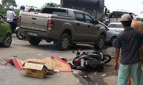 Hiện trường vụ tai nạn.