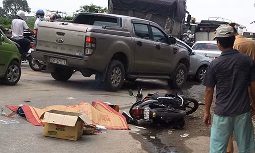 Hiện trường vụ tai nạn.