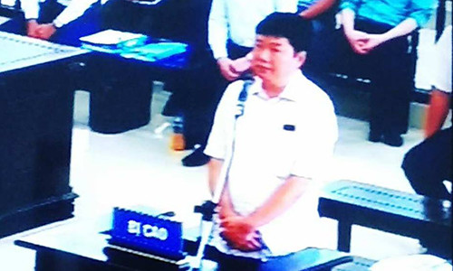 Bị cáo Đinh La Thăng tại phiên xử phúc thẩm.