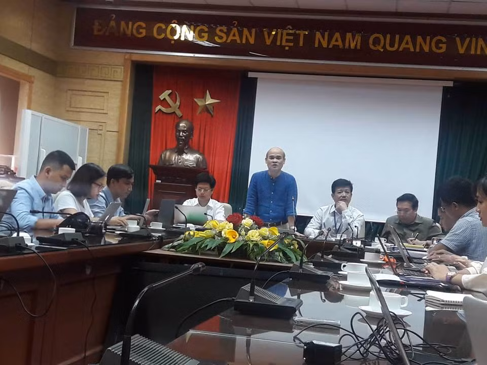 Toàn cảnh buổi họp báo.