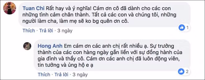 Nhiều phụ huynh dành lời cảm ơn tới cô Hồng vì clip ý nghĩa.