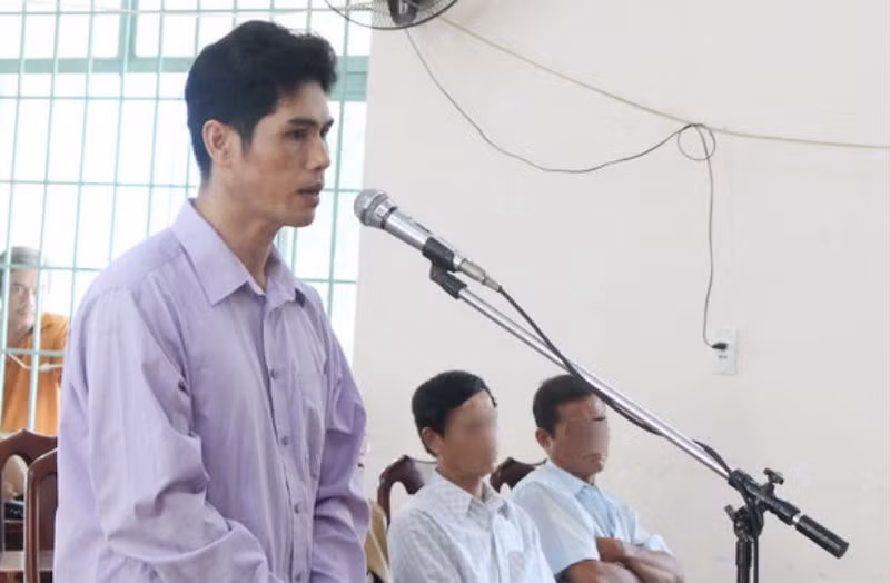 Bị cáo Hải tại phiên tòa. Ảnh PLO.