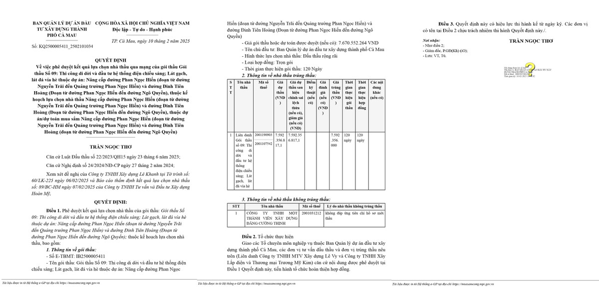 Cà Mau: Nhà thầu nào thi công đường Phan Ngọc Hiển, Đinh Tiên Hoàng? - Hình 2 Ca Mau: Nha thau nao thi cong duong Phan Ngoc Hien, Dinh Tien Hoang?-Hinh-2