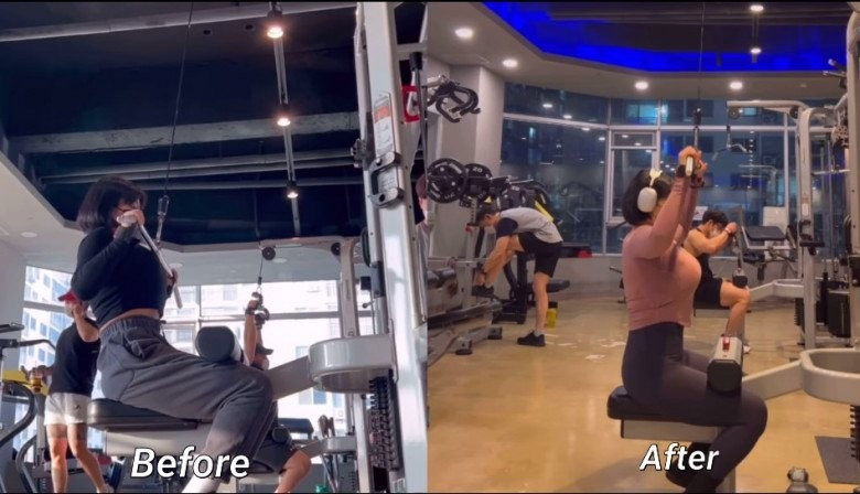 Lí do là cô giảm cân rất nhanh với số lượng lớn tới hơn 50kg. Do đó, vấn đề da chùng hay vòng 1 chảy xệ khiến cô nàng buồn rầu mỗi ngày ngày.