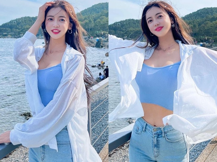 Hiện tại, hot girl này đang là cổ động viên cho CLB bóng chày Kiwoom Heroes.