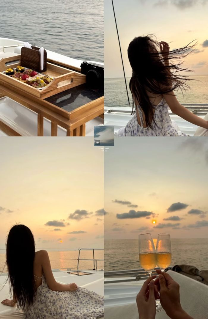 Vóc dáng "mình hạc xương mai" cùng nụ cười tươi tắn của nàng hot girl khiến ai cũng muốn nhìn mãi.