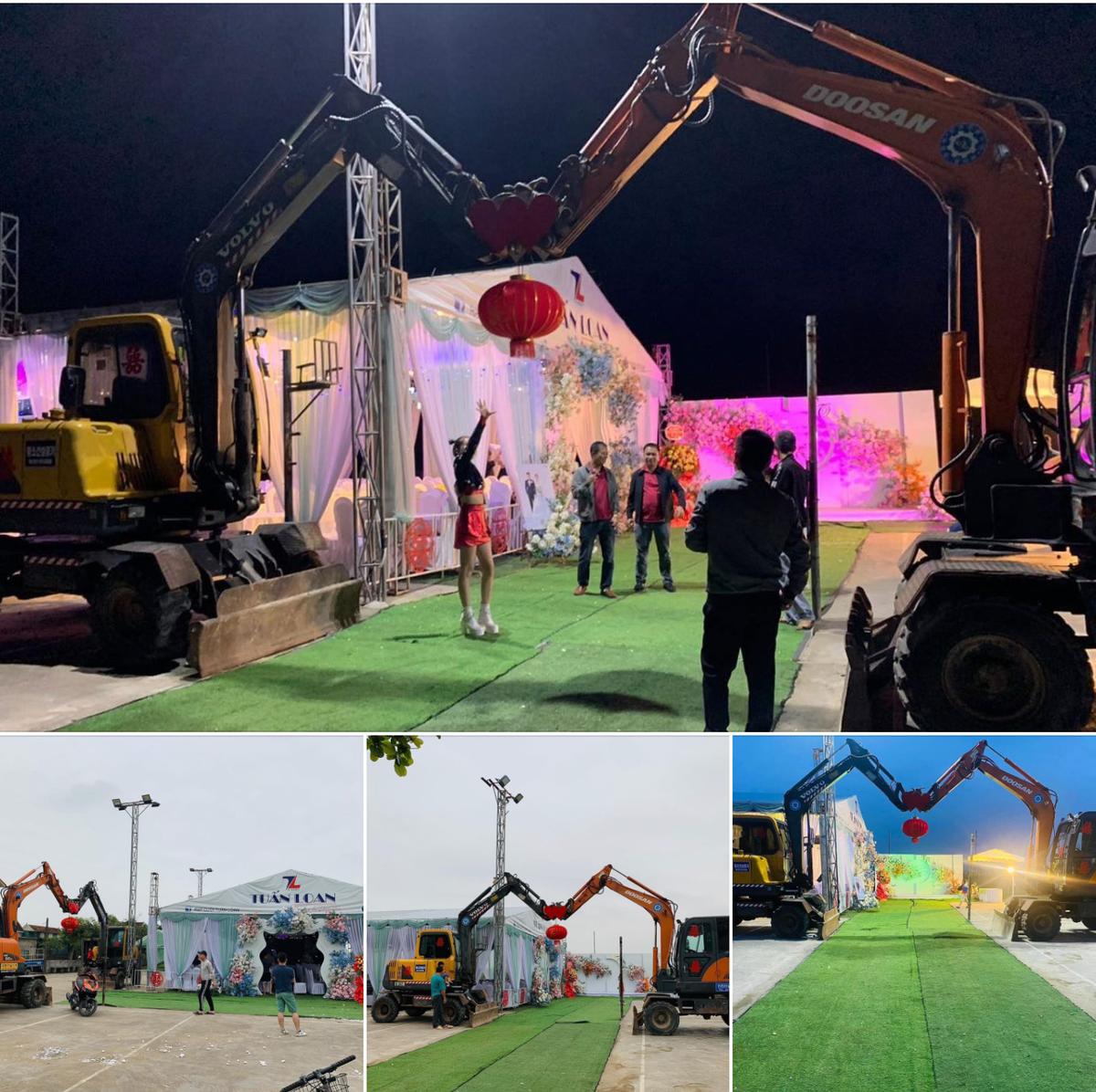 Mới đây, trên mạng xã hội lan truyền hình ảnh cổng cưới độc lạ ở tại Diễn Châu (Nghệ An) khiến nhiều người vô cùng thích thú.