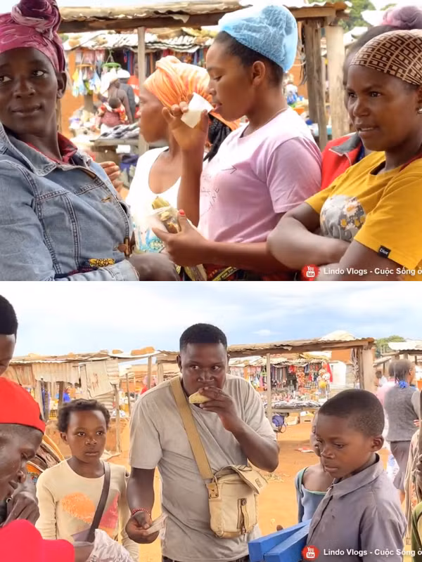 Đặc biệt, trong clip bán ngô luộc Lindo còn chào hàng không khác gì người Việt: “Trời mưa ăn ngô luộc ngon lắm mọi người ơi. Mua nhanh nào mọi người ơi”.