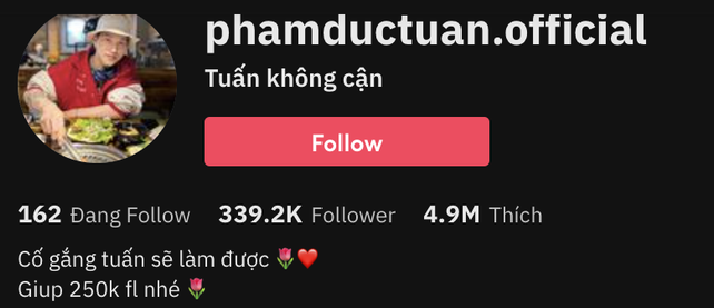 Nờ Ô Nô đã đổi tên tài khoản thành Phạm Đức Tuấn (tên thật của Nờ Ô Nô) thay vì biệt danh bị nhà nhà người người tẩy chay kia.