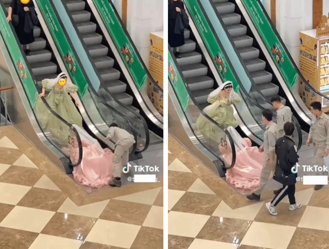 Trào lưu ăn diện lộng lẫy đi siêu thị được nhiều người hưởng ứng, nhưng khả năng gây ra nguy hiểm khi váy quần cồng kềnh như làm đổ bể đồ đạc, ngoài ra khi đi thang cuốn cũng rất nguy hiểm bởi vải có thể bị mắc kẹt.