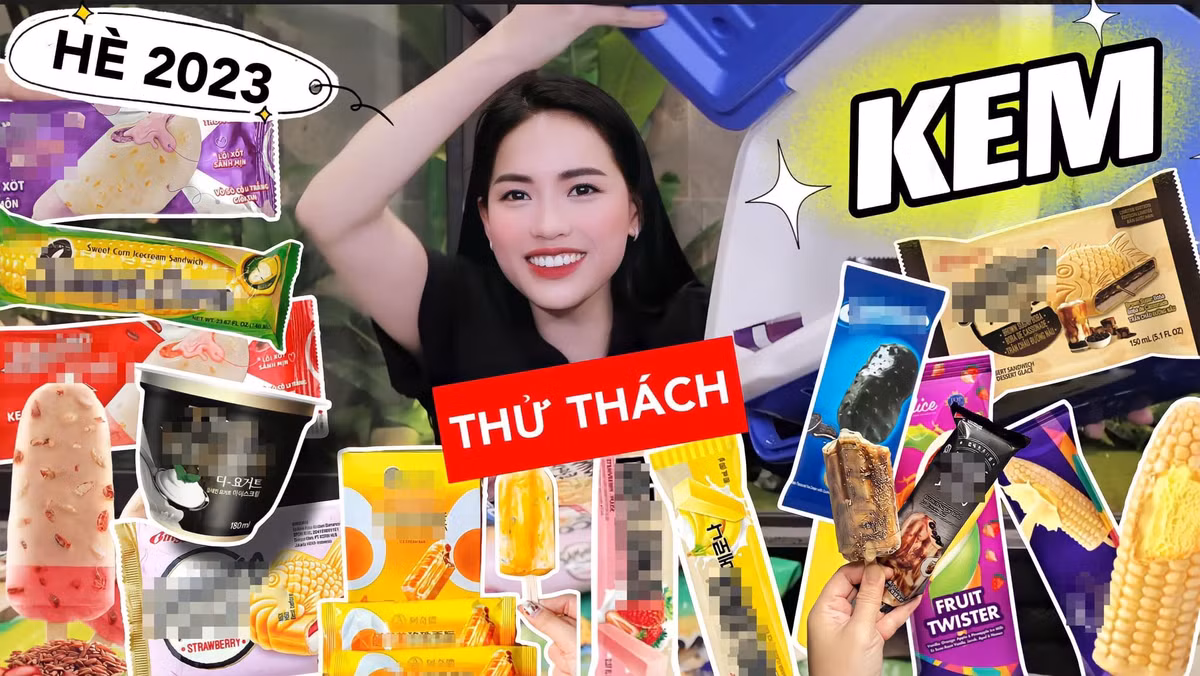 Mới đây, kênh Youtuber của Võ Hà Linh đăng tải clip với tiêu đề "Thử Thách: Ăn thử 1001 loại kem độc lạ siêu hot! Chào hè 2023, kem cá, trứng muốn, trà sữa, bắp...", clip nhanh chóng gây chú ý.