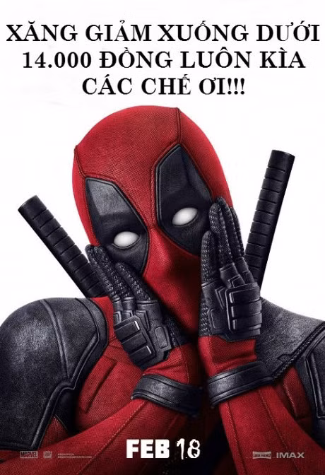 Siêu anh hùng cũng phải thốt lên ngỡ ngàng vì xăng giảm giá.