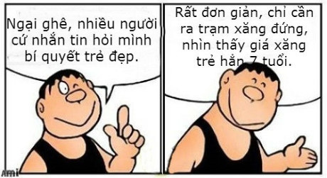 Bí quyết giữ gìn sự trẻ đẹp là nhìn giá xăng.... giảm.