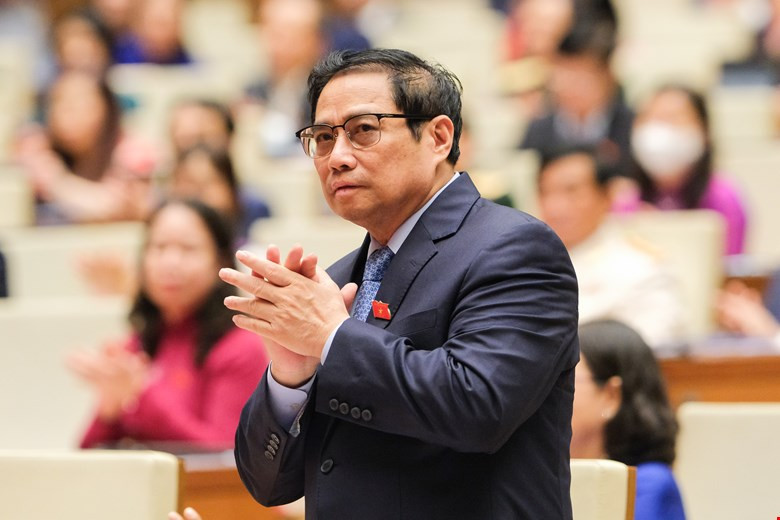 Thủ tướng Chính phủ Phạm Minh Chính tại phiên khai mạc.