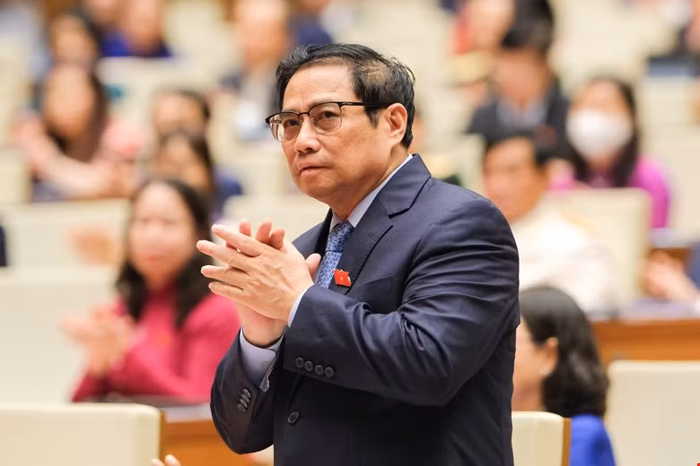 Thủ tướng Chính phủ Phạm Minh Chính tại phiên khai mạc.