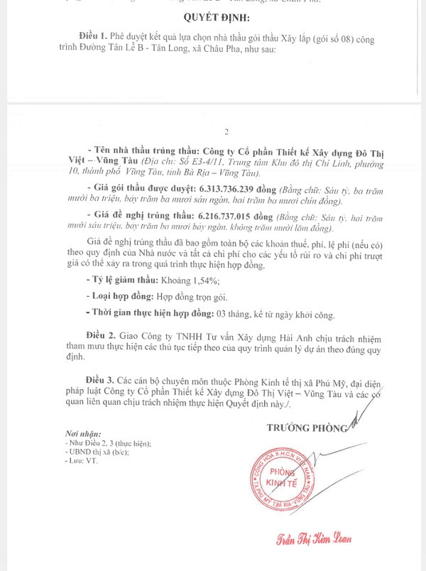 BR-VT: Cuộc đua "song mã" giành gói thầu hơn 11 tỷ đồng - Hình 5 BR-VT: Cuoc dua