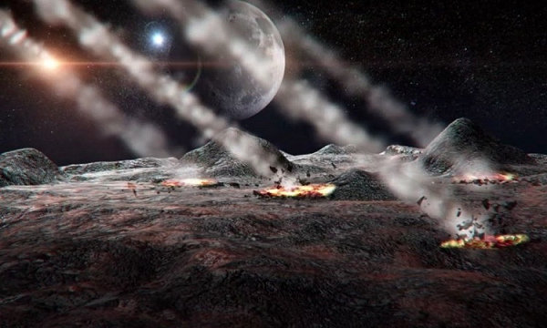 Wright Mons cao từ 4.000 - 5.000m và trải dài trên 150km trong khi Piccard Mons cao 7.000m và trải dài trên 225 km. Wright Mons được cho là tương đương với núi lửa Mauna Loa ở Hawaii, một trong những núi lửa lớn nhất Trái Đất.