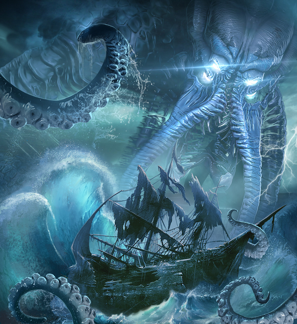 Ngoài khơi Na Uy, dưới đáy đại dương, có một con quái vật khổng lồ được gọi là Kraken. Khi nó thức dậy với một cái bụng trống rỗng, nó sẽ hướng lên mặt biển, mang theo những ngọn sóng hùng mạnh và nuốt chửng bất kỳ con tàu nào không may đi ngang qua.