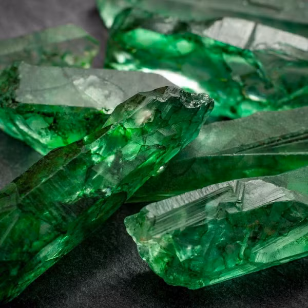 Đá Emerald có màu dao động từ anh lục nhạt cho tới xanh lục đậm, đây vốn là màu mà bạn không thể tìm thấy ở các dòng đá tự nhiên nào khác chính vì thế người ta còn có tên gọi khác cho dòng đá quý này là ngọc lục bảo.
