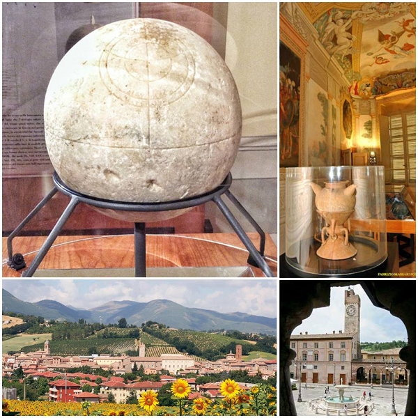 Phiến đá với tên gọi "quả địa cầu" ở Matelica khắc các loại hình học, các đường tròn đồng tâm, 13 lỗ và chữ khắc Hy Lạp cổ có niên đại rất cổ xưa. Thế nhưng những chi tiết này đánh dấu chính xác có chủ đích vị trí của đường xích đạo, các đường kinh tuyến, mặt phẳng hoàng đạo, phân điểm ngày-đêm, chí điểm và các nội dung thiên văn khác.