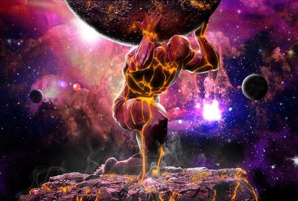 Ngoài ra, ta còn bắt gặp Atlas trong câu chuyện về 12 chiến công của Heracles. Heracles đã chống đỡ bầu trời thay cho Atlas để giúp ông đi lấy cắp những quả táo vàng trong vườn của nữ thần Hera.