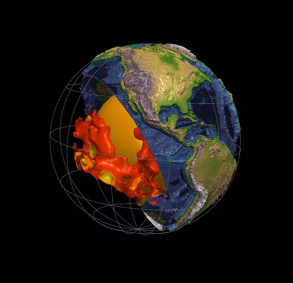 Các nhà khoa học cho biết, 2 "siêu lục địa ma" này có thành phần khác nhau, dù ảnh hưởng của chúng đối với lớp phủ xung quanh vẫn chưa rõ ràng.