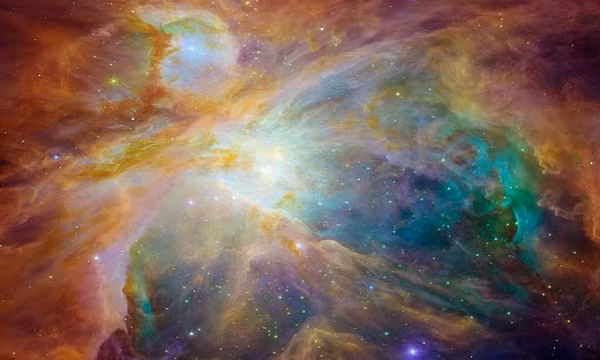 Đại Tinh Vân ở Orion có thể được nhìn thấy bằng mắt thường, nằm gần vành đai dễ nhận dạng của ba ngôi sao trong chòm sao Orion nổi tiếng.