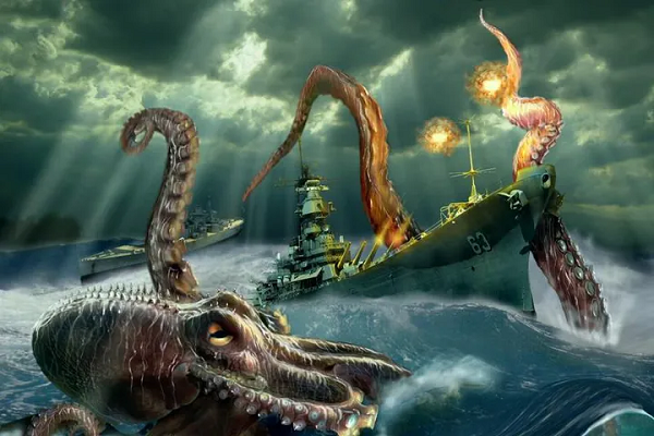 Tác giả người Thụy Điển Jacob Wallenberg đã mô tả Kraken trong tác phẩm năm 1781 có thể bay lên khỏi mặt nước. Khi đạt độ 10 – 12 tuổi, Kraken như một hòn đảo nổi, có thể phun nước từ lỗ mũi đáng sợ của mình và làm cho nước sóng vòng xung quanh hàng km.