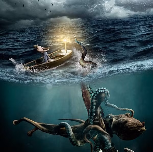 Năm 1853, nhà khoa học Steenstrup nhận được chiếc răng mực rất lớn (squid beak) của một con mực trôi dạt vào bờ biển Đan Mạch. Sau quá trình phục dựng, ông đưa ra kết luận rằng đây là một loài mới, đặt tên Architeuthis dus - mang nghĩa "mực thống trị" trong tiếng Latin.