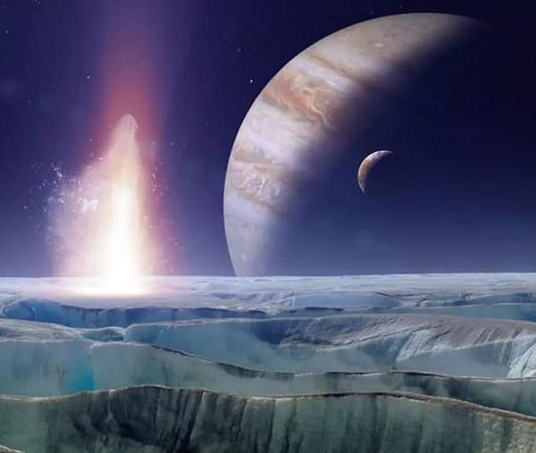 Nước muối đã chảy qua lớp băng bên dưới và vận chuyển các chất oxy hóa trong các xung nóng chảy được gọi là sóng xốp, lan truyền qua băng trong khoảng thời gian 20.000 năm.