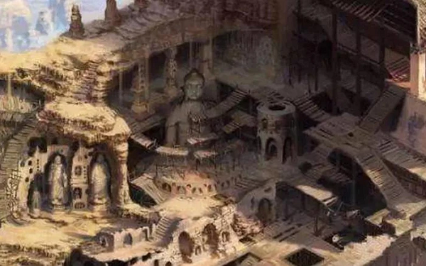 Cổ mộ Đô Lan được chôn sâu trong lòng đất, dài 55 m, rộng 37 m, chiều sâu 33 m, quay mặt về hướng Nam và có 9 tầng giống như một kim tự tháp.