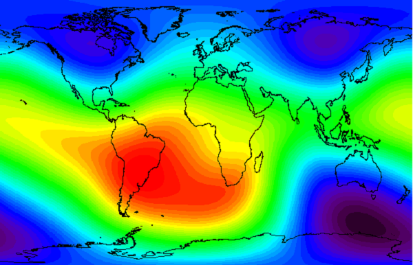 Theo các nhà khoa học, vùng không gian dị thường này là nơi mà các vành đai bức xạ Van Allen chứa hạt mang điện tích tiếp cận gần nhất bề mặt hành tinh chúng ta. Đây là nguyên nhân khiến cho các vệ tinh trong hệ thống vệ tinh Globalstar lâm vào tình trạng hỏng hóc, nhiễu loạn, không hoạt động được.