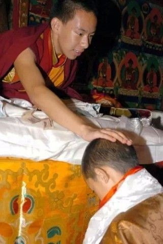 Sờ đầu là hành động bình thường. Thực tế là, nếu bạn không phải Latma hay Phật sống, xin nhớ đừng sờ đầu người dân ở đây, trẻ con cũng không được, trừ phi bạn là người thân hoặc bạn bè thân của bố mẹ đứa trẻ. Người Tây Tạng cho rằng sờ đầu là động tác của thần thánh. Tóm lại, trong giao tiếp ở Tây Tạng, trừ bắt tay, dắt tay, cụng đầu, những động tác khác tốt nhất không nên làm.