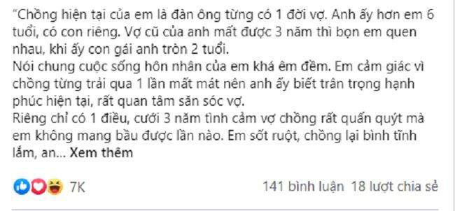 Cuoi 3 nam khong mang bau, vo doc suc cham con rieng cua chong
