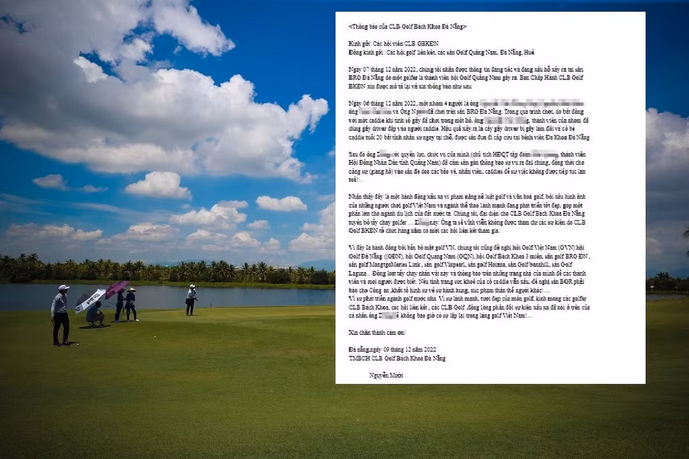 Trước đó, CLB Golf Bách khoa Đà Nẵng cũng phát thư ngỏ bày tỏ tẩy chay cũng như cấm ông Nguyễn Viết Dũng tham gia giải golf do CLB này tổ chức. Đại diện CLB Golf Bách Khoa Đà Nẵng - ông Nguyễn Mười, trú tại TP Đà Nẵng trao đổi với báo chí cho biết: “Ngay sau khi nhận thông tin vụ việc, cộng đồng chơi golf rất bức xúc. Tôi đã thay mặt Ban Chấp hành CLB Golf Bách Khoa Đà Nẵng viết đơn tố cáo, kêu gọi tẩy chay golfer đánh người. Ban đầu, đơn thư chỉ gửi nội bộ các CLB, các sân golf vì tôi tin là golfer này sẽ có cách ứng xử phù hợp sau khi gây ra vụ việc. Tuy nhiên, sau nhiều ngày chờ đợi, không thấy điều đó xảy ra nên tôi quyết định công khai đơn thư này cho truyền thông, báo chí"