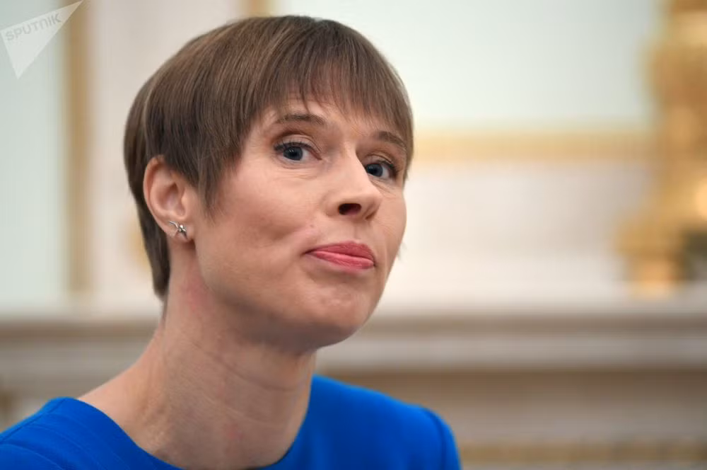 Ảnh chụp Tổng thống Estonia Kersti Kaljulaid, 49 tuổi, trong cuộc hội đàm với Tổng thống Nga Vladimir Putin. Bà Kersti trở thành Tổng thống Estonia kể từ tháng 10/2016.