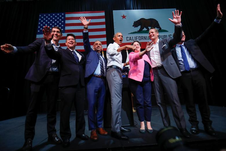 Ông Obama tham dự cuộc vận động cho các ứng viên đảng Dân chủ ở Anaheim ngày 8/9/2018.