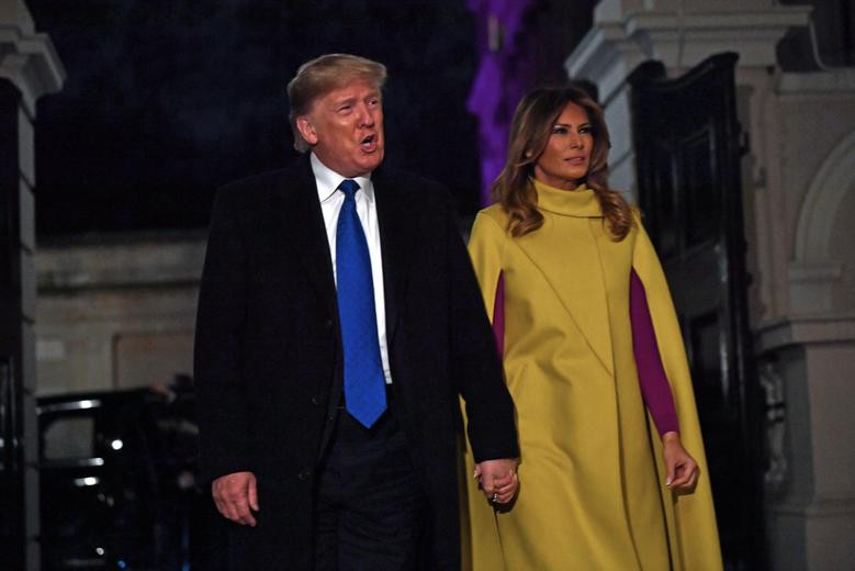 Tổng thống Trump và Đệ nhất phu nhân Melania tới tòa nhà Clarence House để gặp Thái tử Charles và Công nương Camilla trước khi dự Thượng đỉnh NATO ngày 3/12.