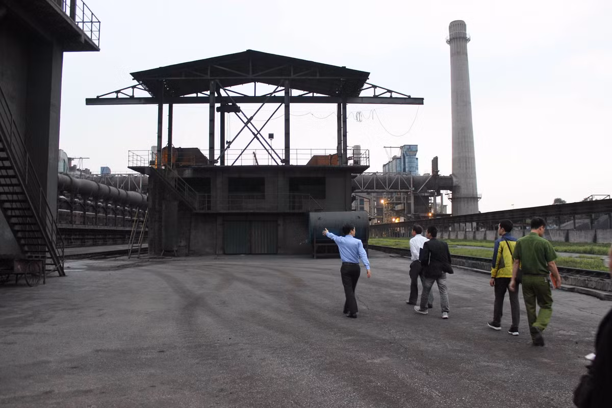 Nhà máy luyện Thép của Công ty Cổ phần Thép Hòa Phát Hải Dương.