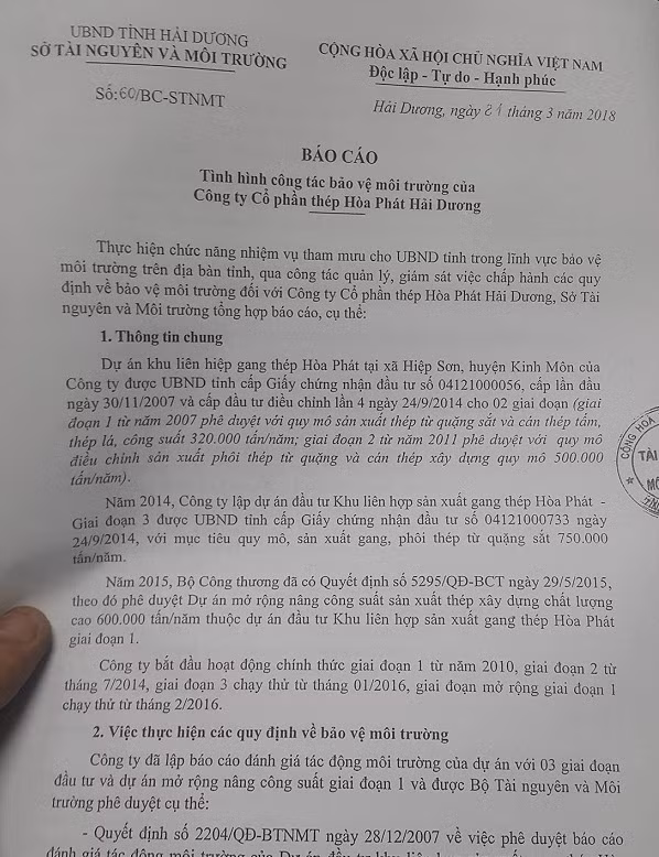 Cong ty thep Hoa Phat gay o nhiem moi truong: Hua khac phuc... lam khong noi?