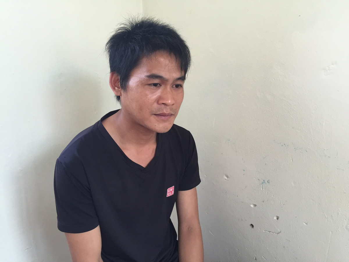 Đối tượng Lưu Văn Thưởng tại cơ quan điều tra.