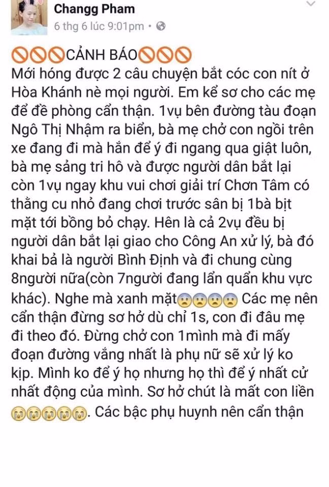Sự việc khiến dư luận hoang mang, lo lắng. Tuy nhiên, ngay sau đó, một trong 2 cô gái này phải làm việc với cơ quan điều tra và khai nhận vụ bắt cóc đăng tải trên facebook chỉ là bịa đặt để câu like bán hàng trên Facebook. Những hành động câu like như thế này ngay lập tức nhận phải sự chỉ trích dữ dội từ phía dư luận. Chủ nhân của các hành động trên ít nhiều đều phải trả giá về sự bồng bột, thiếu suy nghĩ của mình.