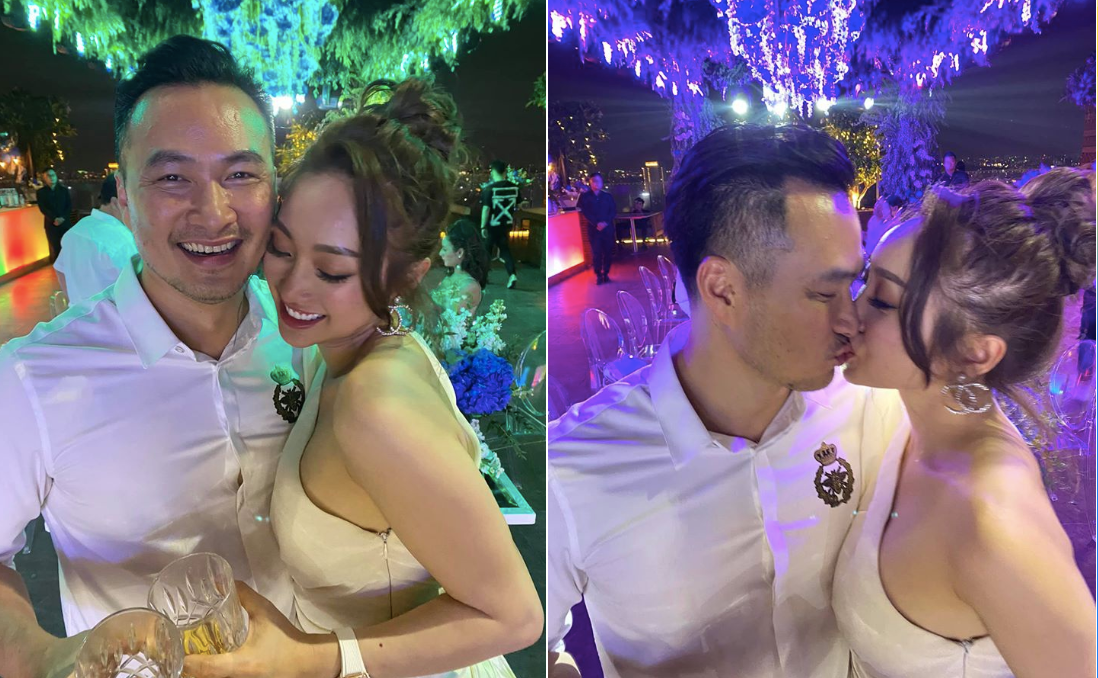 Cả hai hôn nhau trong tiệc sinh nhật của Chi Bảo.