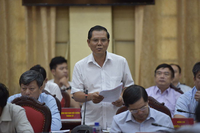 Ông Tô Quang Phán phát biểu tại hội nghị - Ảnh: NGUYỄN QUANG