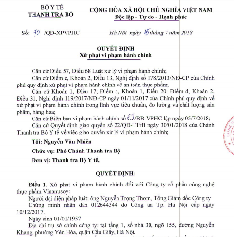 Giat minh san pham Vinanusoy, Light Food bi chuyen lam thuc an chan nuoi